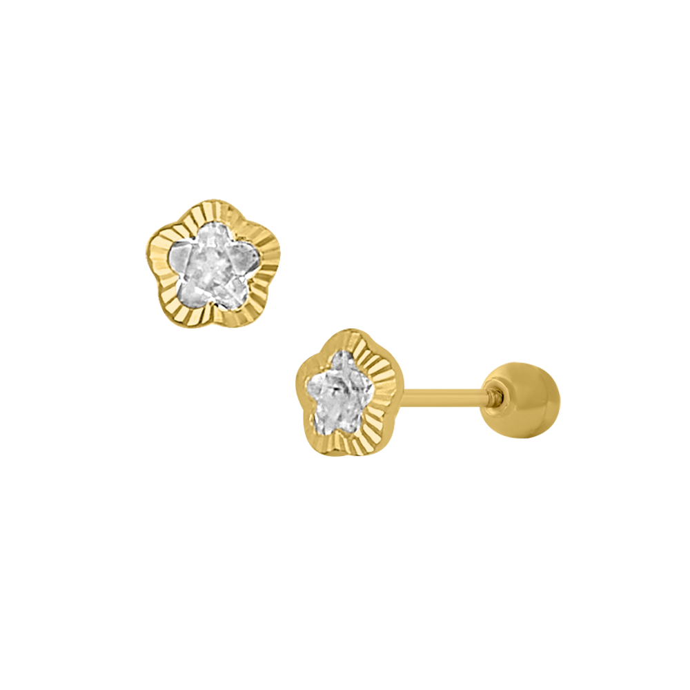 Flor bisel 4 diamantada