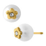 Perla 6 con flor diamantado