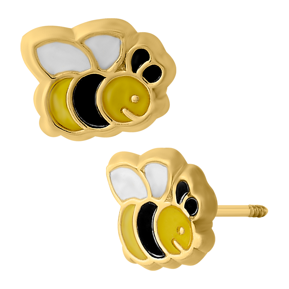 Abeja diamantada y esmaltada