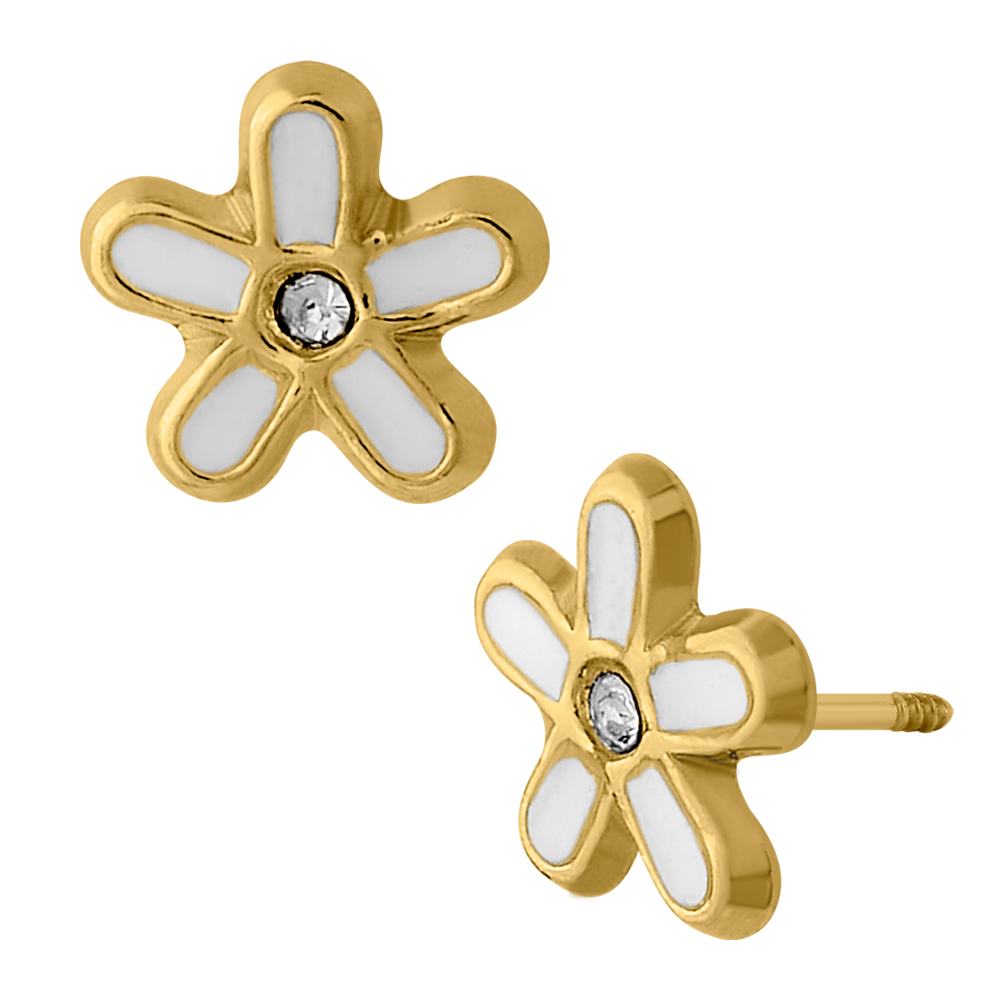 Florecita de palitos esmaltada