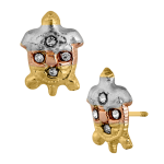 Tortuga de colores con piedra