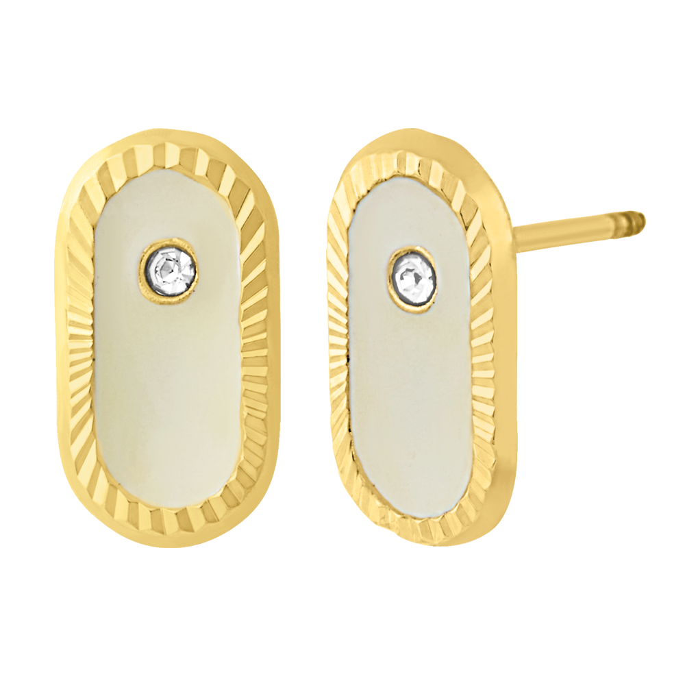 Oval pp diamantado y esmaltado